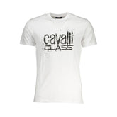 Cavalli Class White Cotton T-Shirt -   -  Cavalli Class.